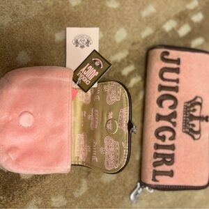 Juicy Couture Pink and Brown Wallet Set